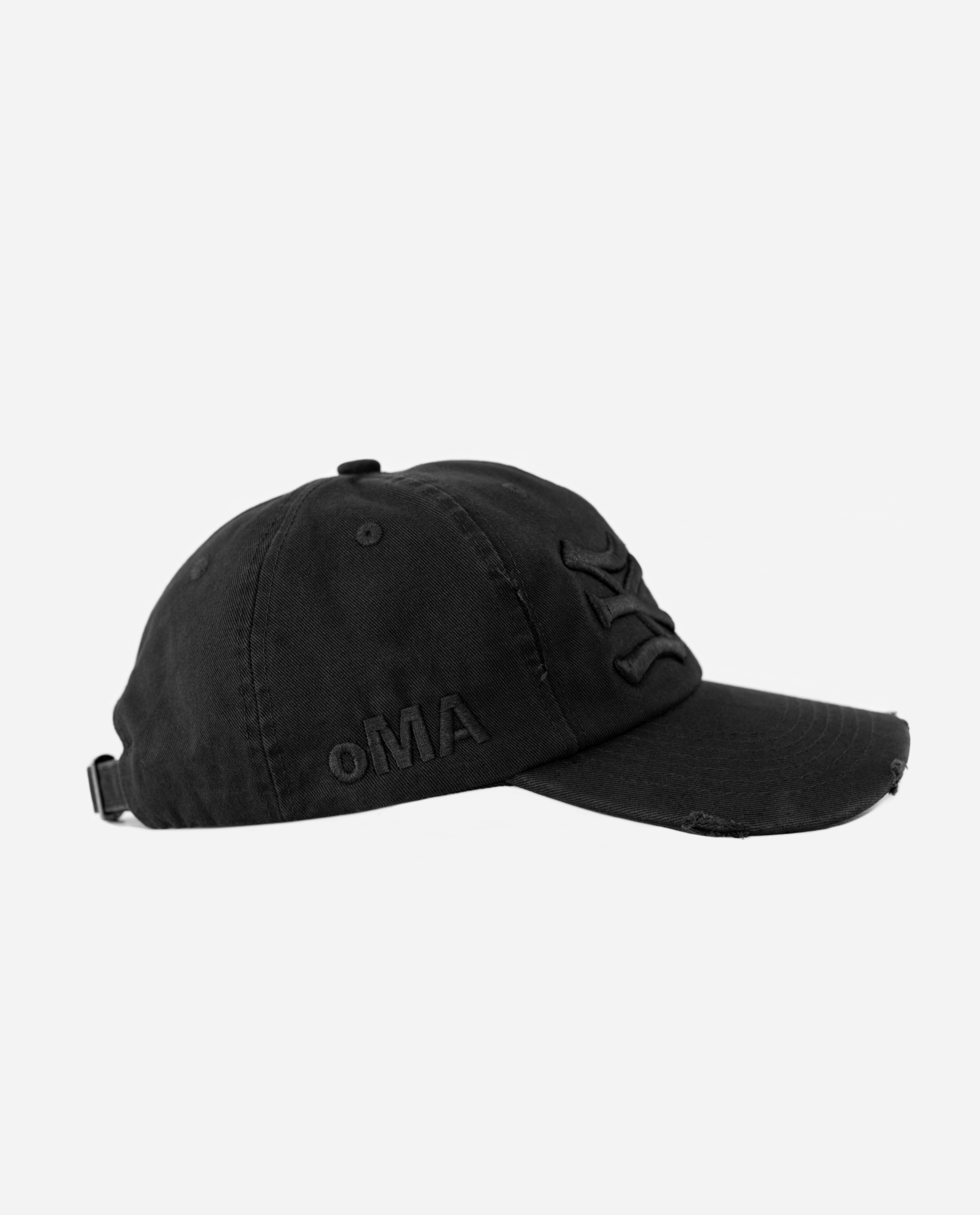 NY NY DISTRESSED HAT (TRIPLE BLACK)