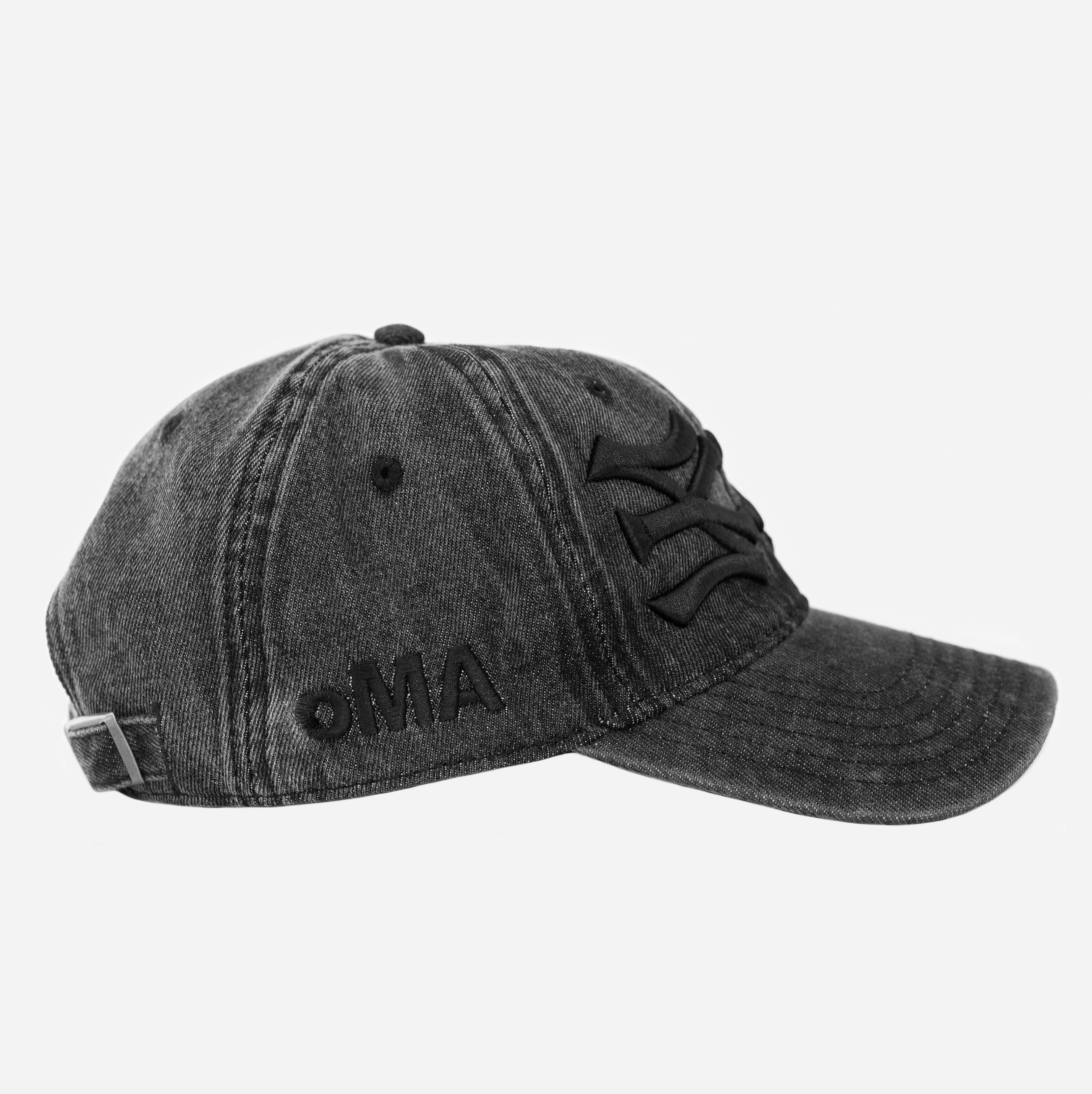 NY NY STONEWASH DENIM HAT (TRIPLE BLACK)