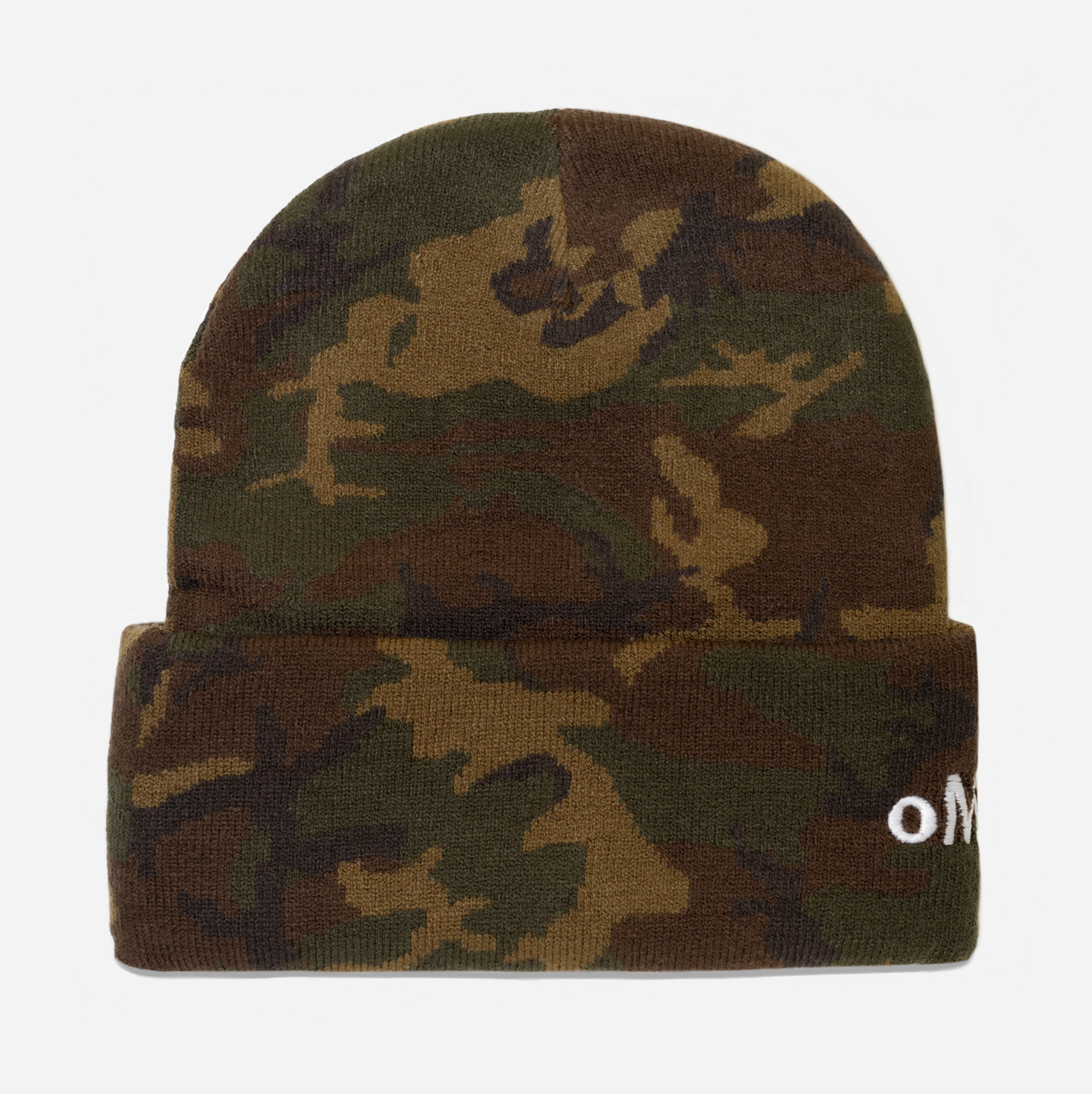 NY NY EMBROIDERED BEANIE (GREEN CAMO)