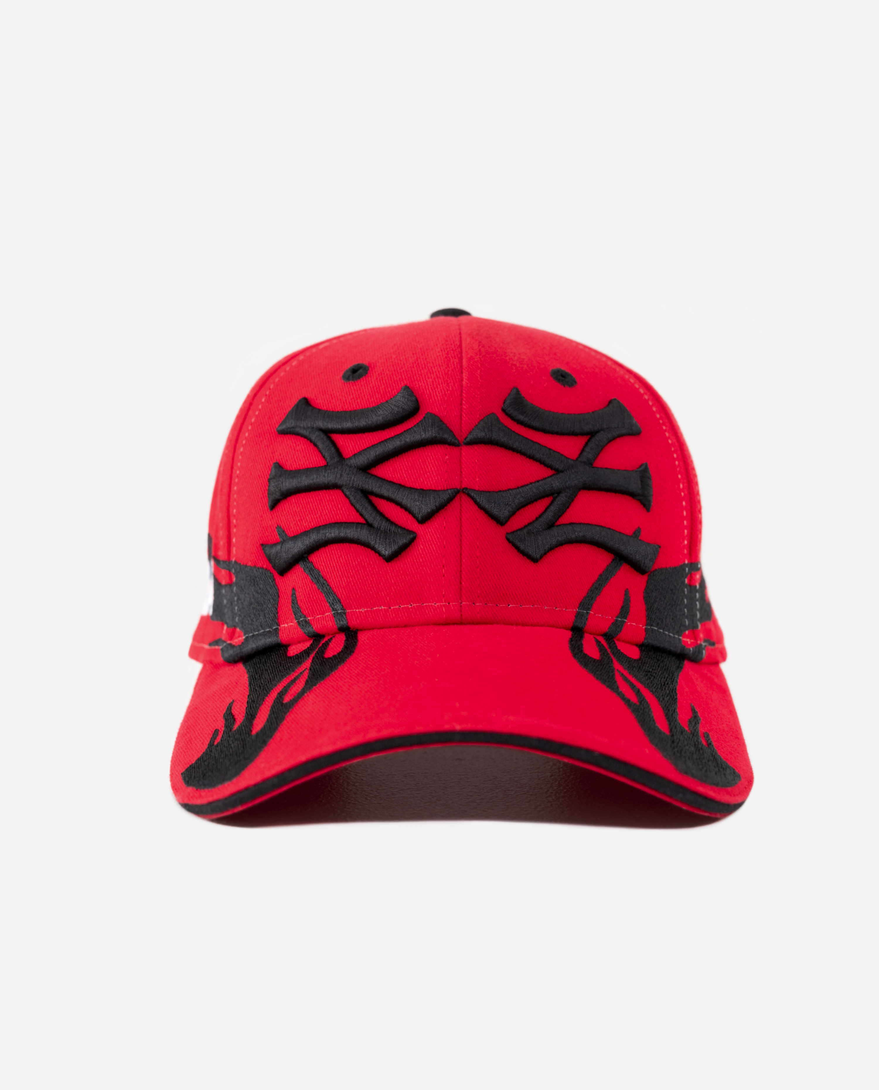 NY NY FLAME HAT (RED/BLACK)