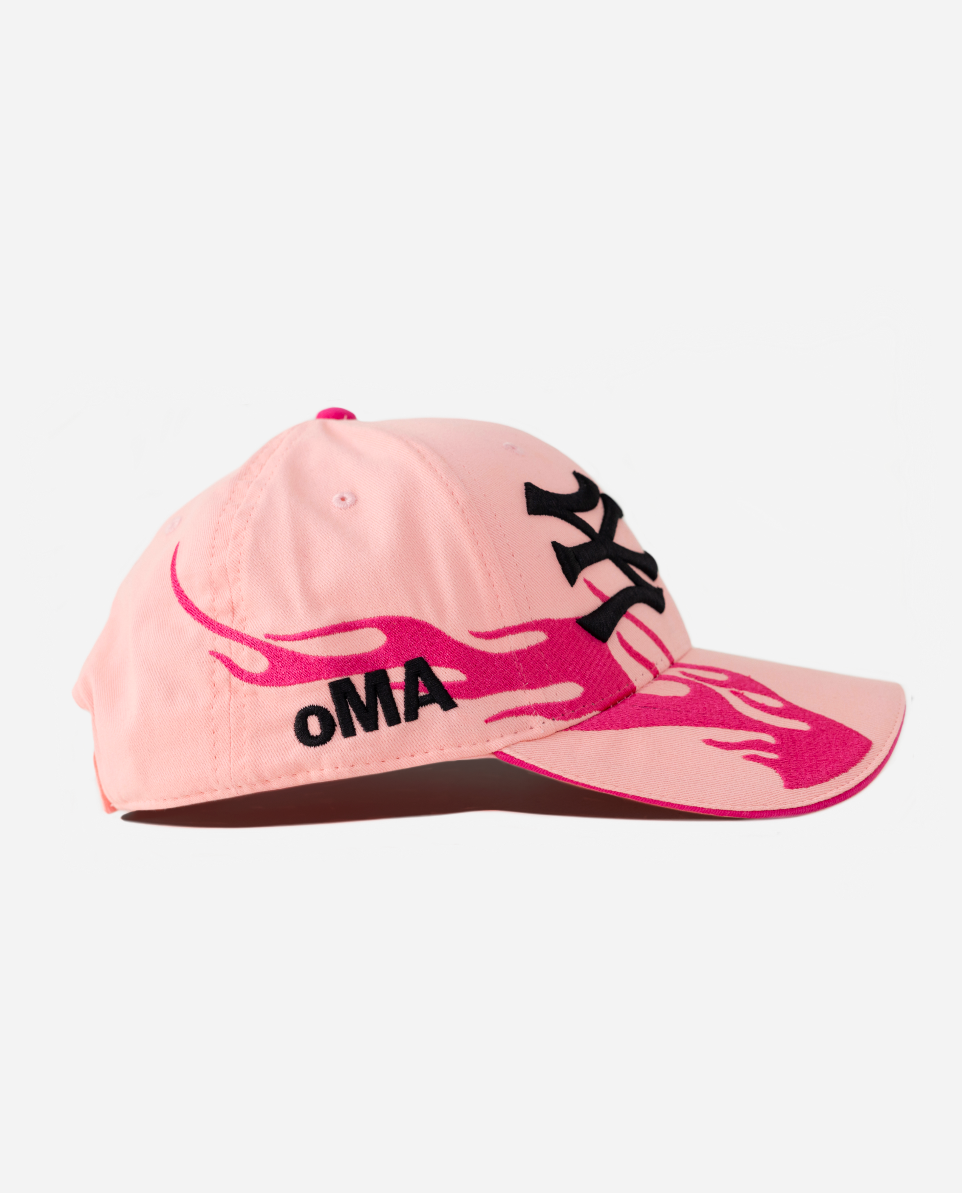 NY NY FLAME HAT (PINK/BLACK)