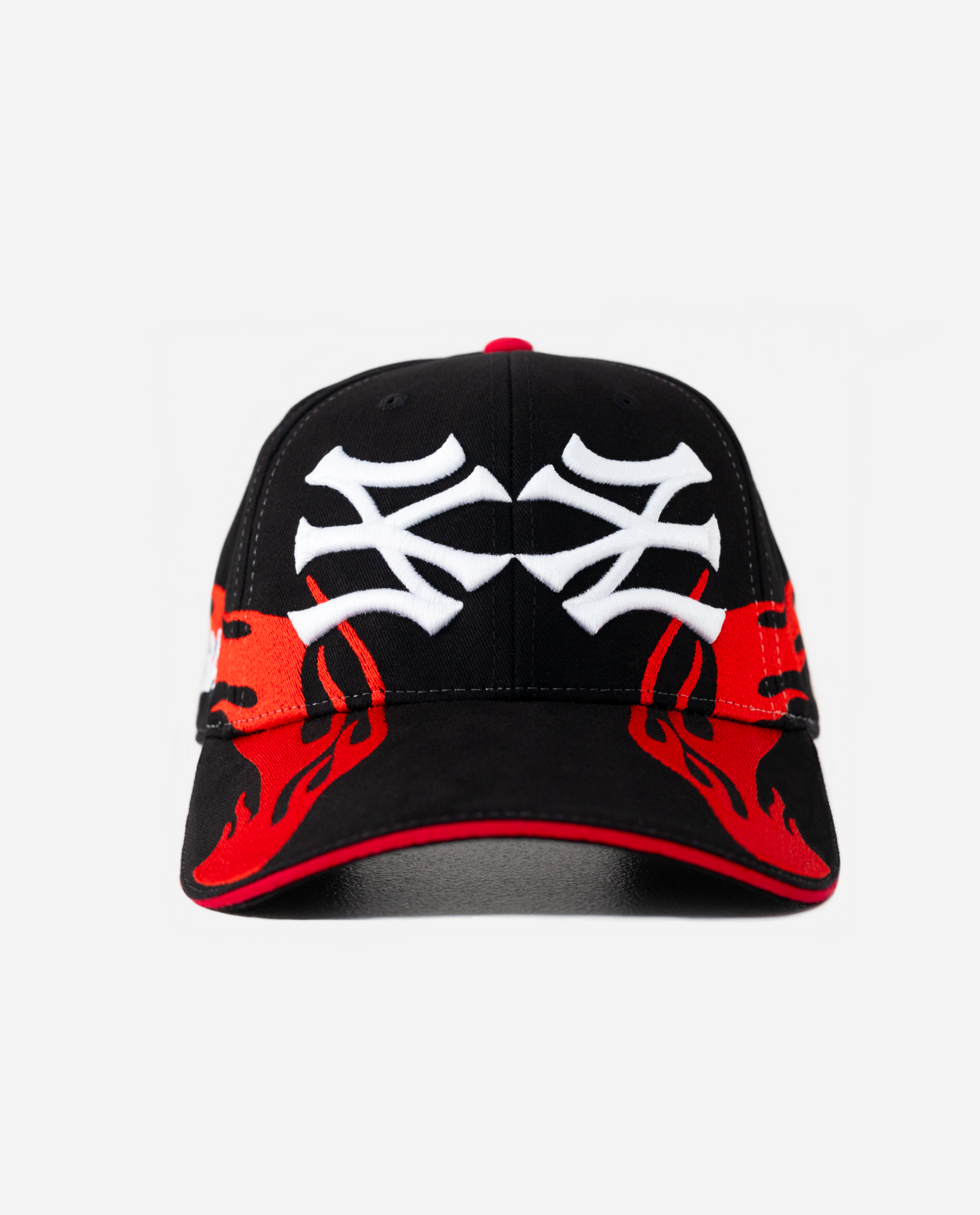 NY NY FLAME HAT (BLACK/RED)