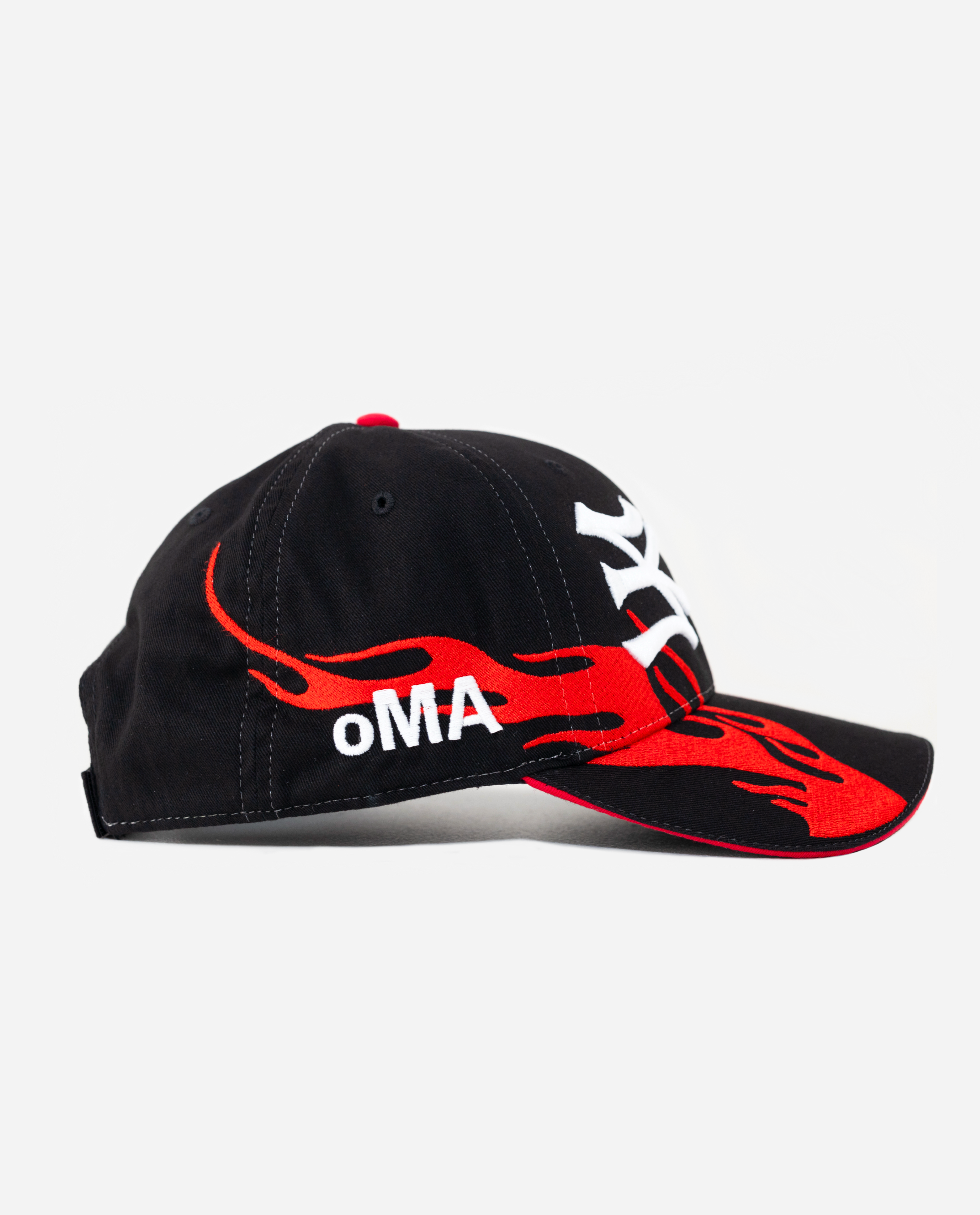 NY NY FLAME HAT (BLACK/RED)