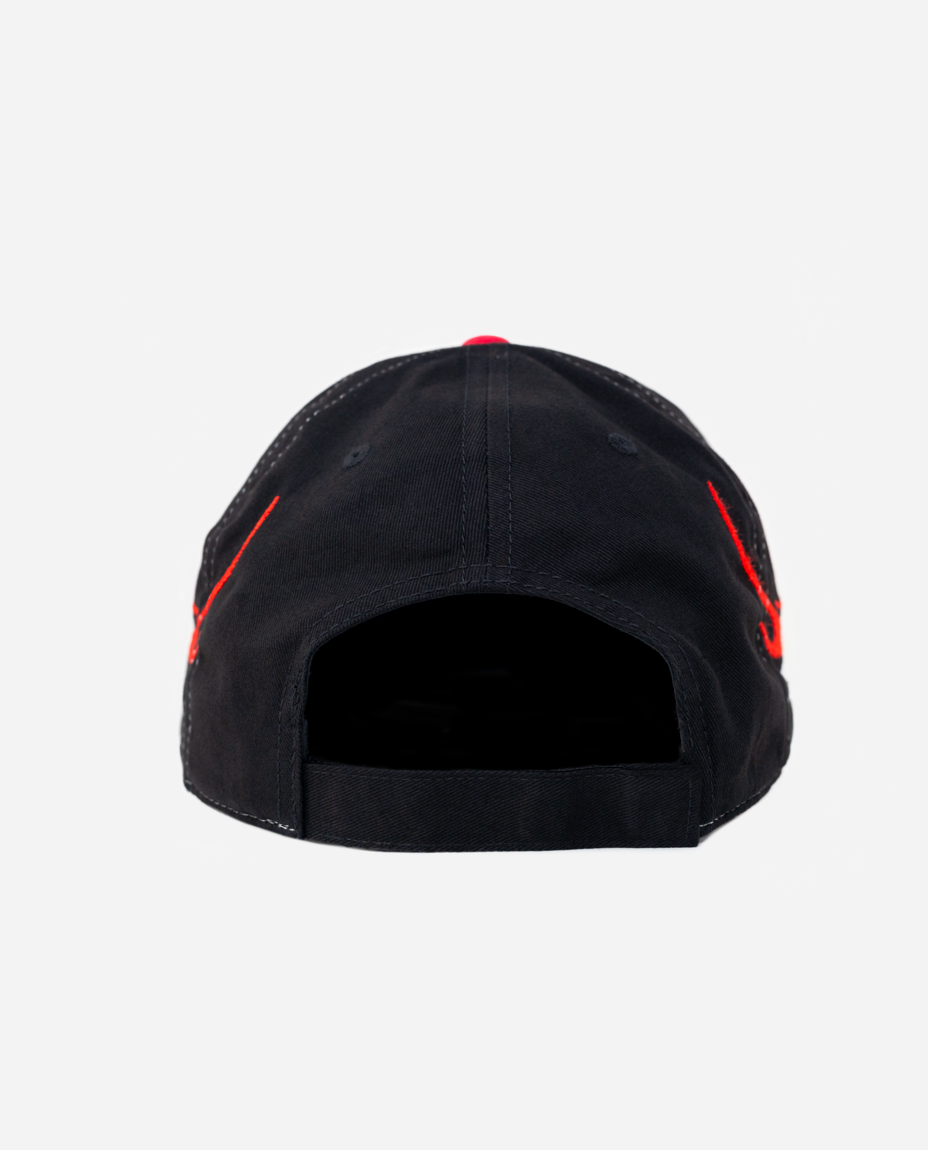 NY NY FLAME HAT (BLACK/RED)