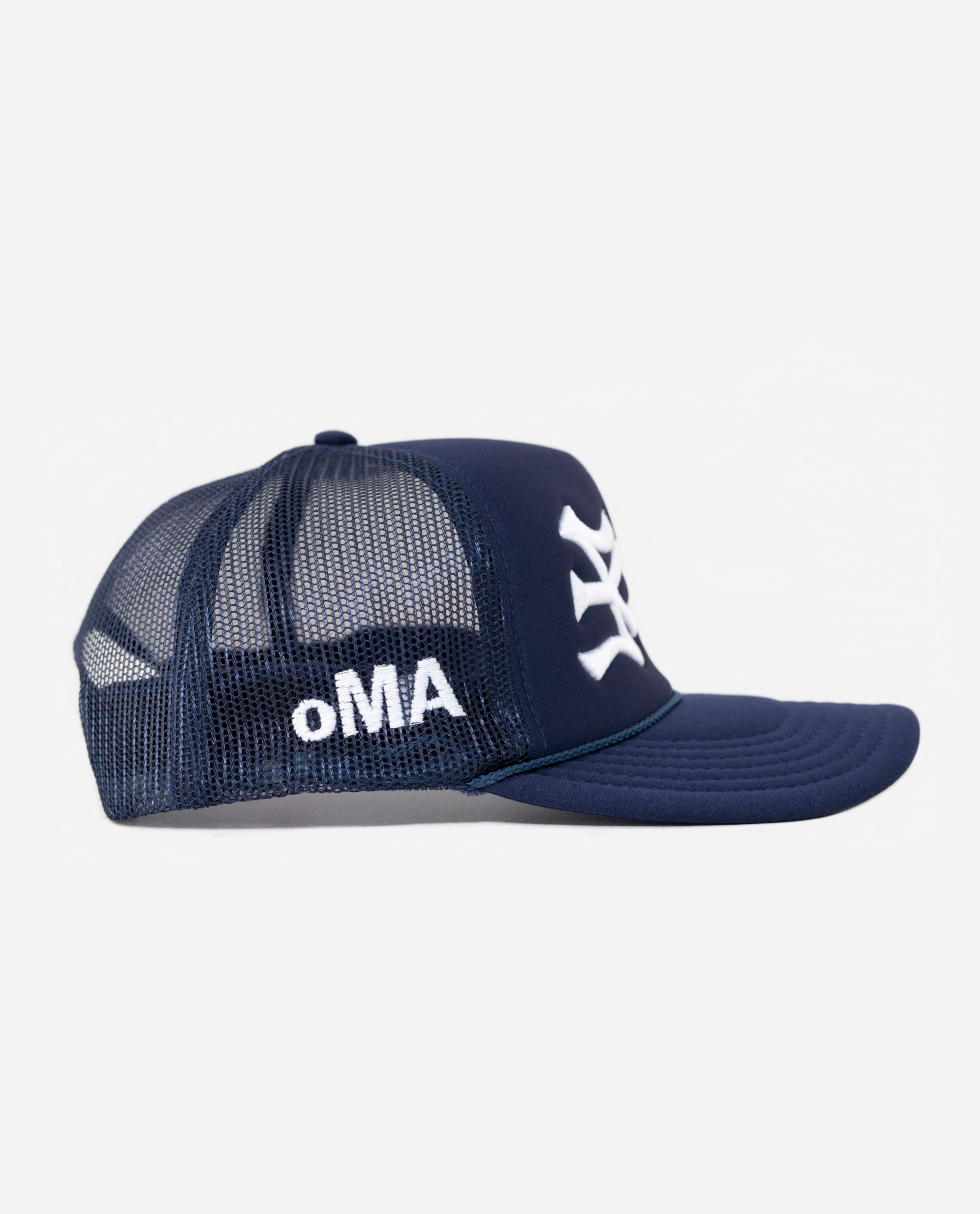 NY NY TRUCKER HAT (BLUE)