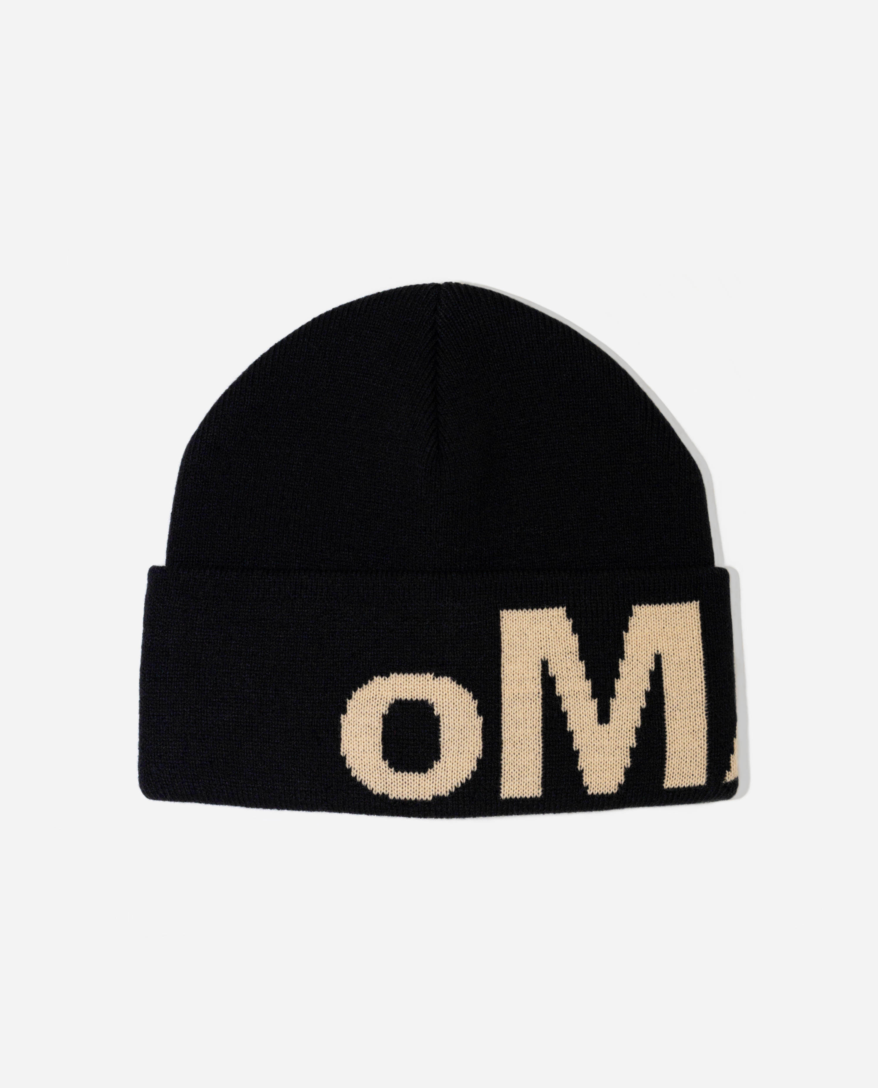 LOGO BEANIE (BLACK/CREAM)