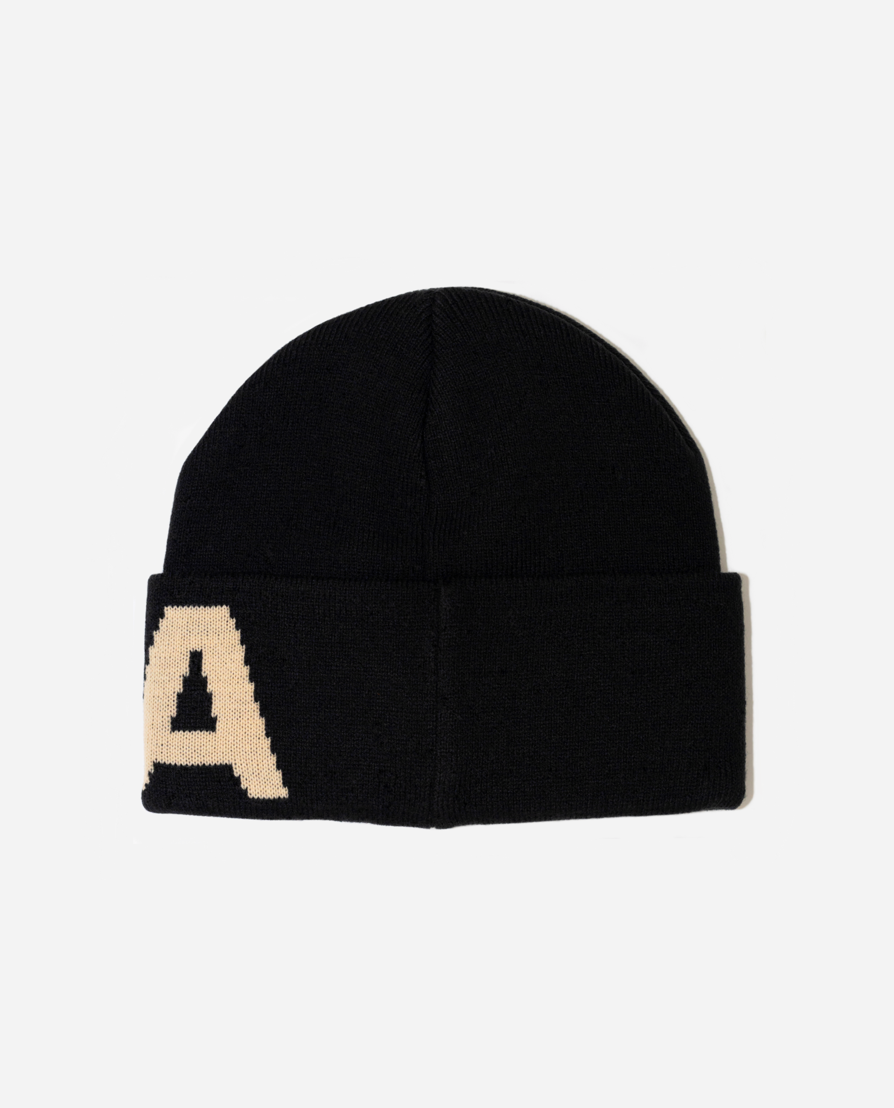 LOGO BEANIE (BLACK/CREAM)